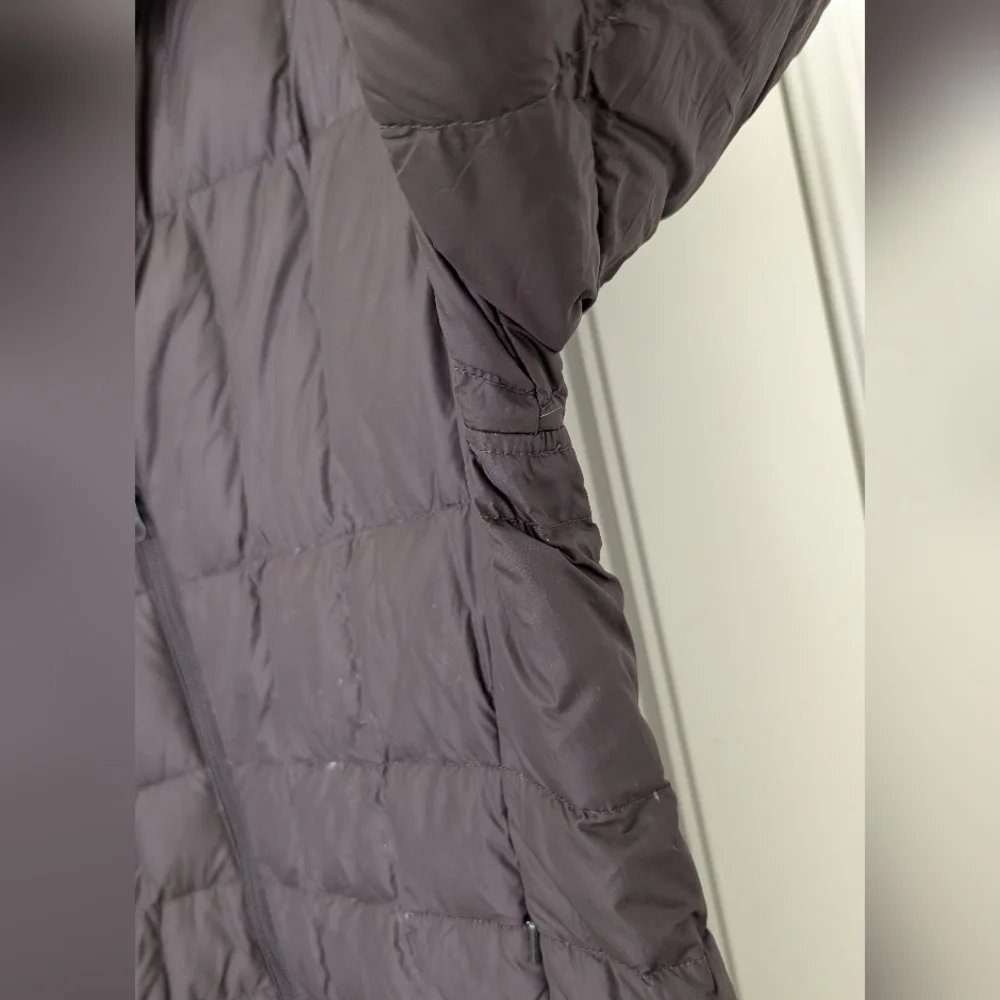 Landsend Silver Goose Down Jacket In Chocolate Brown S - Picture 8 of 13